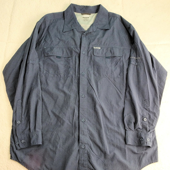 Columbia Titanium Omni-Shade Blue Shirt XXL 2XL - Picture 1 of 7